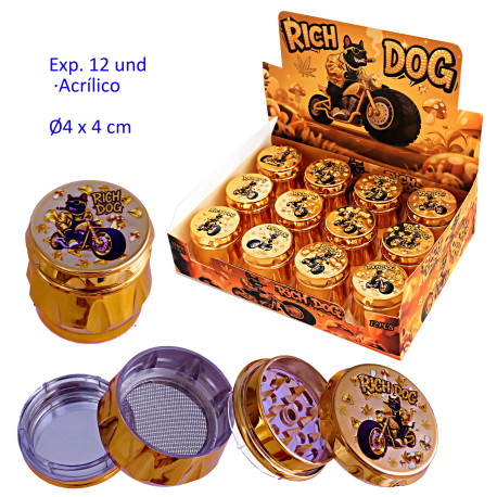 1T. Ø4 cm. Expositor con 12 grinders acrílicos