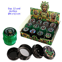1T. Ø4 cm. Expositor con 12 grinders acrílicos