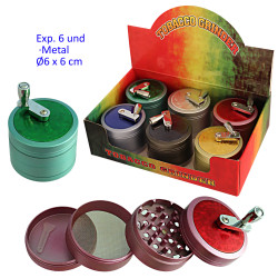 1T. Ø6 cm. Expositor con 6 grinders de metal