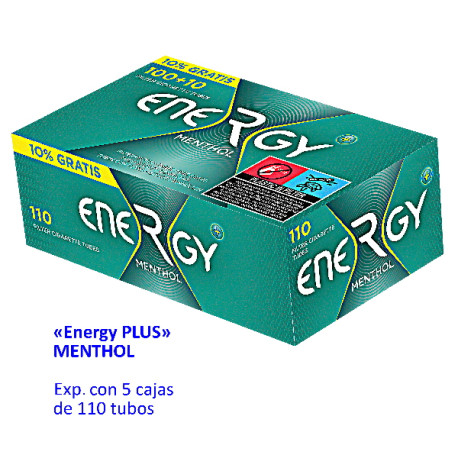 4T. 110 tubos Menthol «ENERGY PLUS» Expositor con 5 cajas