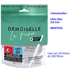4T. 100 filtros Ultra Slim 3,8 mm. «DEMOISELLE» Caja con 10 bolsas