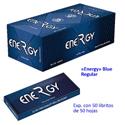 4T. «ENERGY» Blue Papel de liar Regular Expositor con 50 libritos con 50 hojas