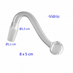 1T. Pipa vidrio 8 cm.