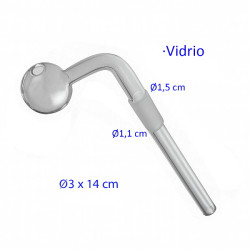 1T. Pipa vidrio 14 cm.