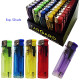 4T. Display with 50 rechargeable piezo lighters SLIM «Std.» Transparents