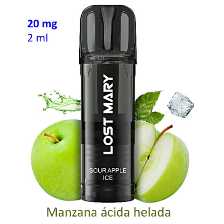 4T. Pod Sour Apple Ice 20mg. «Lost Mary TAPPO PRO»