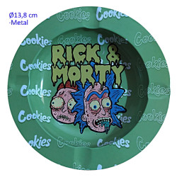 3T. Ø 13,8 cm. «Rick & Morty Cookies» Cenicero de metal