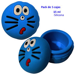 3T. Pack con 5 Cajas de silicona  «Doraemon» 15 ml.