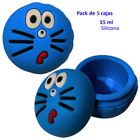 3T. Pack con 5 Cajas de silicona  «Doraemon» 15 ml.