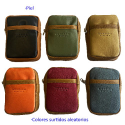3T. Tabaquera piel 12 x 8 x 2 cm. colores surtidos aleatorios