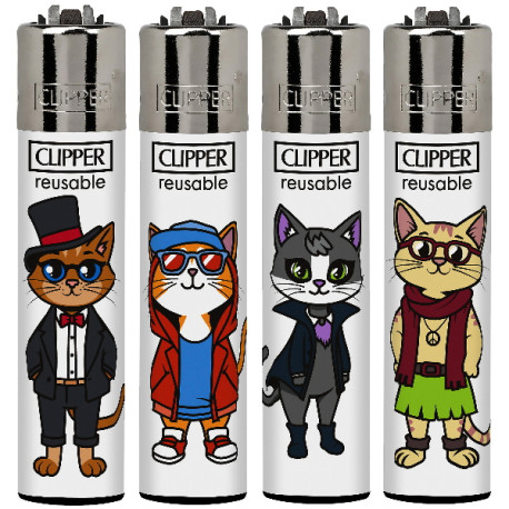 4T. Clipper «FELINE FASHION» Exp. 48 encendedores