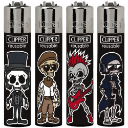 4T. Clipper «SKULL PARADE» Exp. 48 encendedores