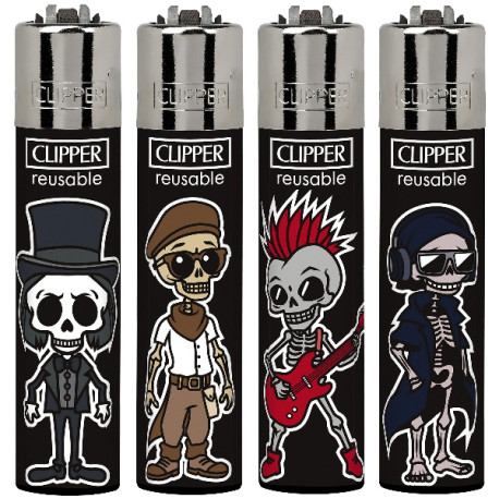 4T. Clipper «SKULL PARADE» Exp. 48 encendedores