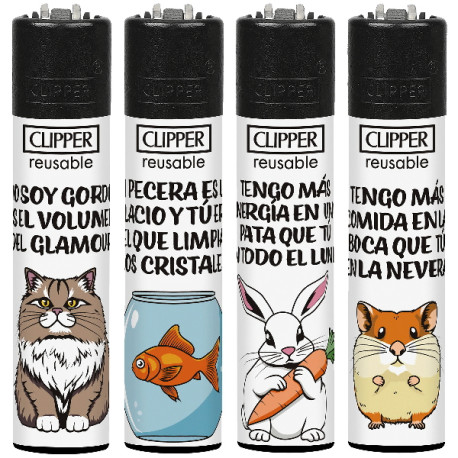 4T. Clipper «LINDAS MASCOTAS» Exp. 48 encendedores