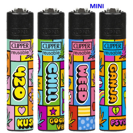 4T. Mini «Clipper» «POP WEED» Exp. 48 encendedores
