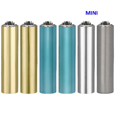 4T. Mini Clipper «SOLID MIX 7» Exp. 30 encendedores con funda metal