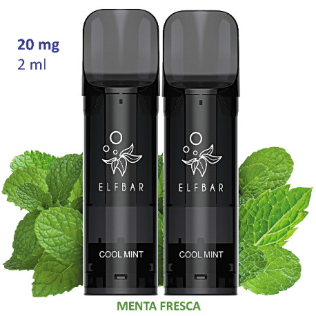 9T. Cool Mint 20 mg. 2 pods recarga  «Elfbar ELFA PRO V2»