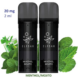 9T. Menthol Mojito 20 mg. 2 pods recarga  «Elfbar ELFA PRO V2»