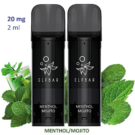 9T. Menthol Mojito 20 mg. 2 pods recarga  «Elfbar ELFA PRO V2»