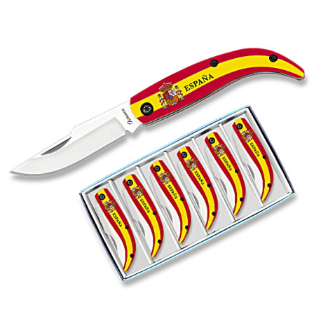 3T. 6,5 cm.Set de 6 navajas «Albainox» ESCUDO ESPAÑA