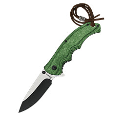 3T. 8,6 cm. navaja «Albainox» Pakkawood stamina verde