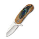 3T. 6 cm. navaja «Albainox» pluma madera decorada 3D