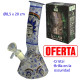 5T. 20 cm Bong de cristal brilla en la oscuridad