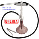 5T. 45 cm Shisha de aluminio con base de cristal