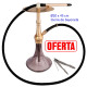 5T. 45 cm Shisha de aluminio dorado con base de cristal