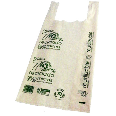4T. Bolsa camiseta 35 x 50 cms. Paquete de 1 Kg. con 65 uds aprox .