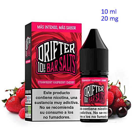 4T. 10ml 20 mg. Strawberry Raspberry Cherry Sales de nicotina «Drifter Bar Salts»