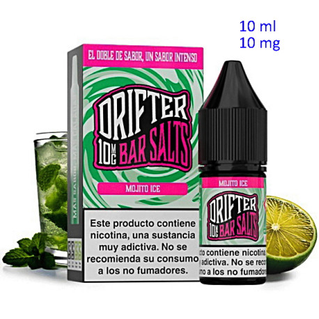 4T. 10ml 10 mg. Mojito Ice Sales de nicotina «Drifter Bar Salts»