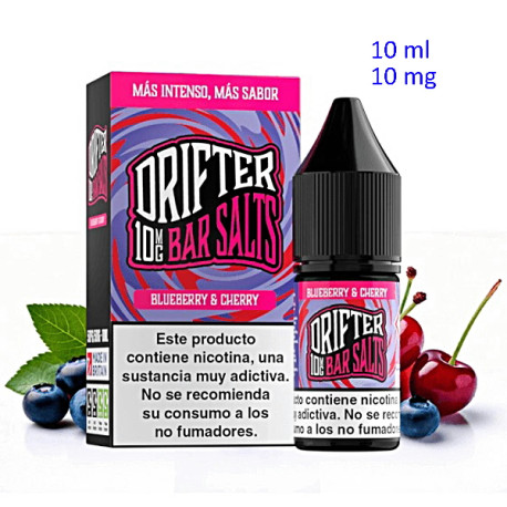 4T. 10ml 10 mg. Blueberry Cherry Sales de nicotina «Drifter Bar Salts»