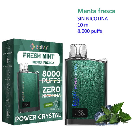 5T.  Fresh Mint 0 mg. «BALMY POWER CRYSTAL» Vaper desechable