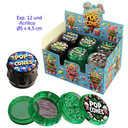 1T. Ø5 cm. Expositor con 12 grinders acrílicos
