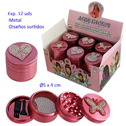 1T. Ø5 cm. Expositor con 12 grinders metal