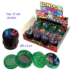 1T. Ø4 cm. Expositor con 12 grinders acrílicos