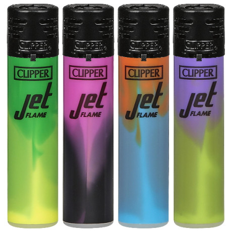 4T. Clipper «NEBULA MIX 7» Jet flame Expositor con 48 encendedores