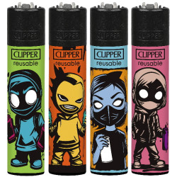 4T. Clipper «SPRAY CREW» Exp. 48 encendedores