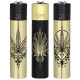 4T. Clipper «WEED TATTOO» Exp. 12 encendedores con estuche de metal