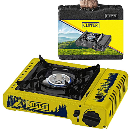 4T. Hornillo de gas butano «Clipper» amarillo grabado