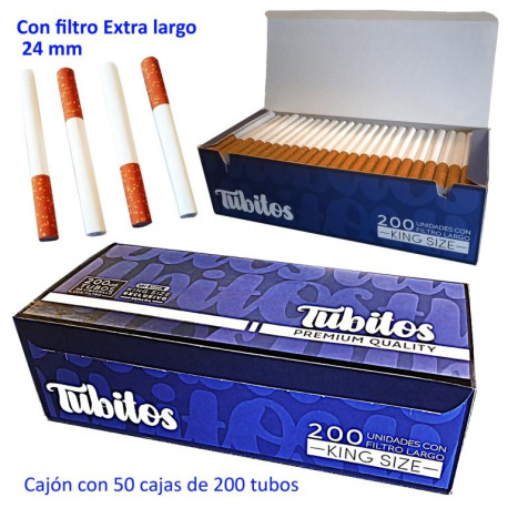 5T. Cajon con 50 cajitas de 200 tubos filtro largo «Tubitos»