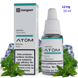 4T. e-liquid Menthol 12 mg. «Hangsen Atom» envase con 10 ml.