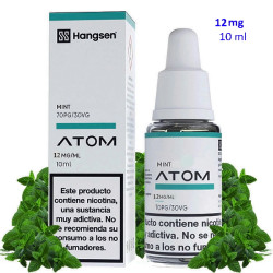 4T. e-liquid Mint 12 mg. «Hangsen Atom» envase con 10 ml.