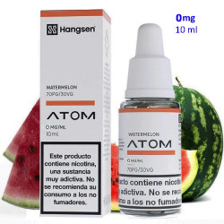 4T. e-liquid Watermelon 0 mg. «Hangsen Atom» envase con 10 ml.