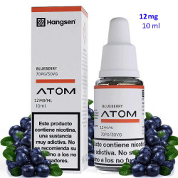 4T. e-liquid Blueberry 12 mg. «Hangsen Atom» envase con 10 ml.