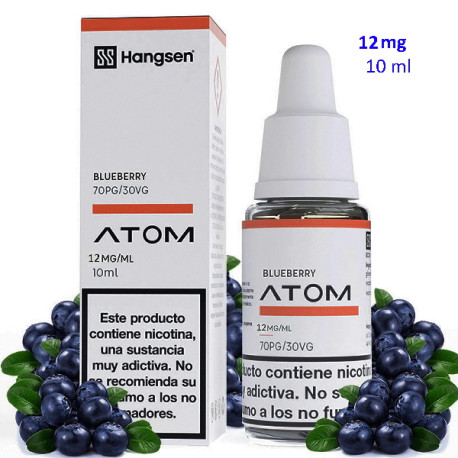 4T. e-liquid Blueberry 12 mg. «Hangsen Atom» envase con 10 ml.