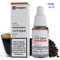 4T. e-liquid Coffee 12 mg. «Hangsen Atom» envase con 10 ml.