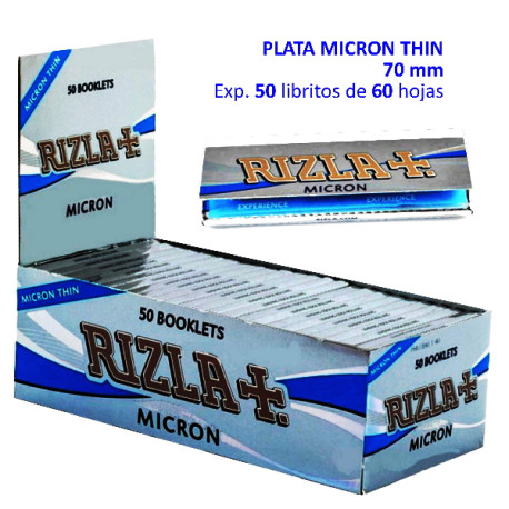4T.  «Rizla»  SILVER Expositor 50 libritos de 50 hojas