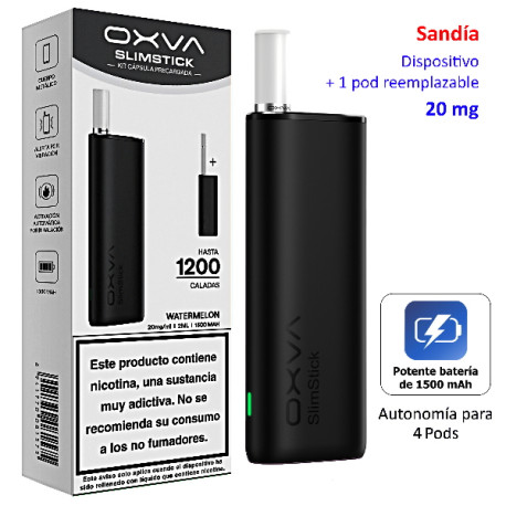 9T. Kit Black Watermelon 20 mg. «OXVA SlimStick» recargable
